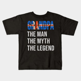 Grand Father Icelandic Grandpa The Man The Myth The Legend - Gift for Icelandic Dad With Roots From  Iceland Kids T-Shirt